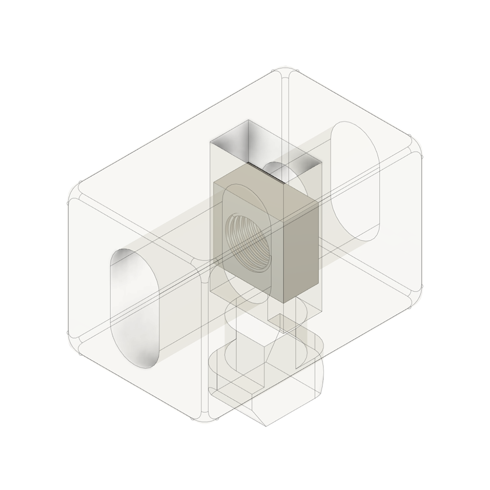 64-080-0 MODULAR SOLUTIONS ABS PART<br>SPACER BLOCK MODEL 45 CLEAR